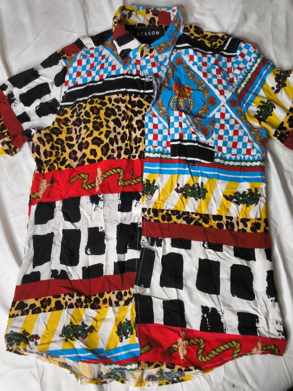 Reason Kids Multicolor Patterned Button-Up Shirt